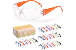 ELSISM 24 Pack Kids Safety Glasses in 6 Colors, UV Protection Eyewear for Children, Impact & Ballistic Resistant Protective G