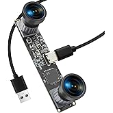 MMlove Monochrome USB Stereo Camera Module with Synchronous Dual Lens | 800P 120fps High Speed Global Shutter Wide Angle 3D Webcam for VR Face Recognition,PC/Laptop/Raspberry Pi