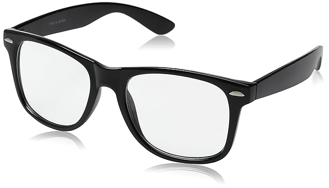 Amazon.com: Retro Clear Lens Eye Glasses Black: Clothing
