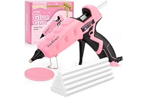 THINKLEARN Hot Glue Gun Full Size, 60/100W Dual Power Glue Gun with 15 Glue Sticks(7/16''), Heavy Duty Large Glue Gun Kit, Hot Glue Gun and Sticks Set for Crafts, Arts, DIY and Home Repairs