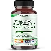 PEAKPURY All-in-1 Wormwood Black Walnut Whole Cloves Ginger - Supports Liver Health & Aids Digestion -150 Capsules