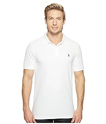 U.S. Polo Assn. Men's Ultimate Pique Polo, White, M
