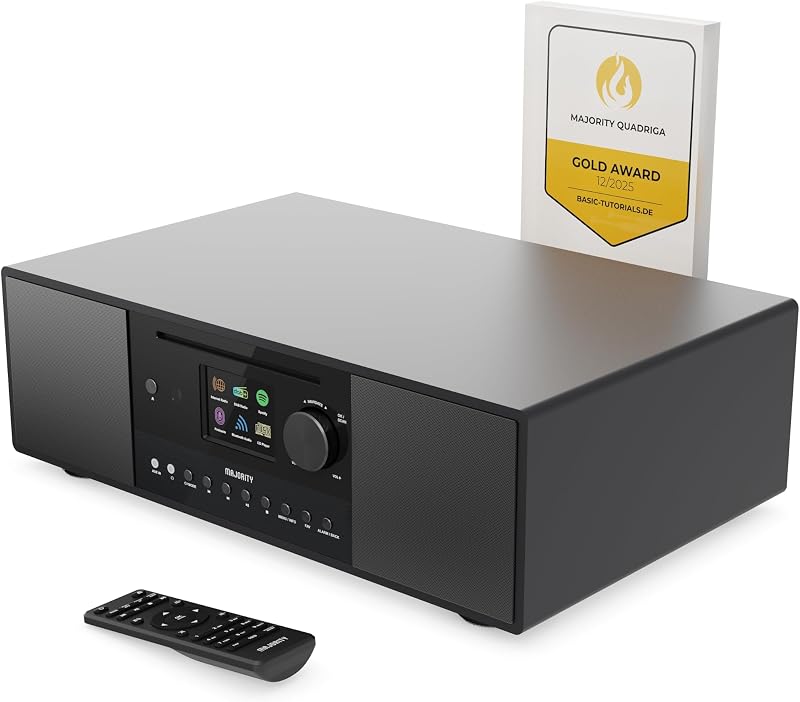 MAJORITY Quadriga Internet Radio DAB+ CD Player 120W 2.1 Bluetooth Spotify