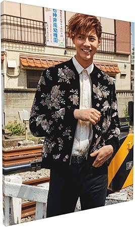 Amazon 21 片寄涼太 かたよせりょうた モダンファッションキャンバスポスターフレームレス装飾絵画インテリアペインティングウォールアートフレームレスポスター装飾ギフトリビングルーム寝室装飾風景壁画ソファ背景壁画室内装飾 30x40cm ウォールステッカー