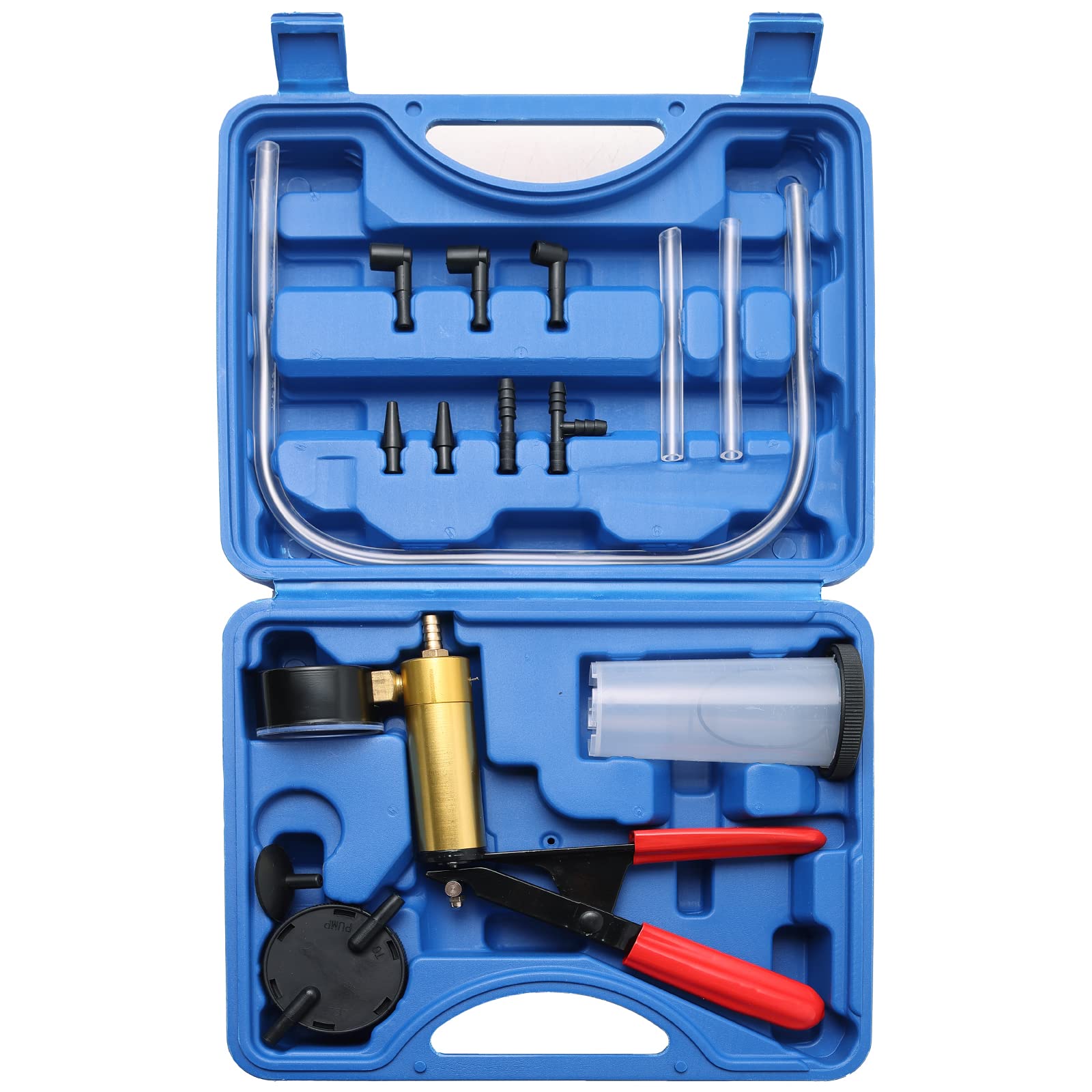 Photo 1 of Acymner Brake Bleeder Kit with Handheld Vacuum Pump | 16PCS Brake and Clutch Bleeding System with Gauge Adapters, Automotive Brake Fluid Bleeding Set for Bike,Motorcycle, Car,Truck