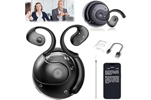 GRENBEN HY-T26 Pro Language Translator, HY-T26 Xpro Headphones,Wireless Bluetooth Audifonos Traductores En Tiempo Real, Supports 75 Languages, HiFi Stereo Sound, Portable Translator Device (Black)