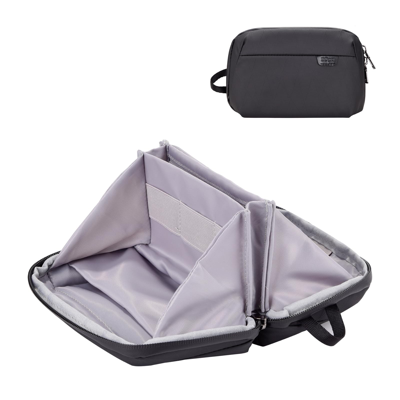 Photo 1 of DDgro Mini Electronics Travel Organizer Pouch, Small Storage Case for Cable/Charger & Cords/Tech Essentials (Black-Mini)