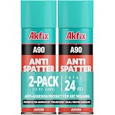 Akfix A90 Anti Spatter Welding Spray (2x12 Oz.) - Heavy Duty Welding Anti-Spatter Spray for Arc, MIG and TIG tips, Non-Flammable Anti Splatter Welding Spray for Safe Welding | 12 Oz. 2 Pack