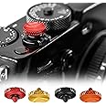 REYGEAK for Fujifilm Camera Shutter Button,4 Pcs Copper Soft Shutter Release Button,Camera Shutter Button Fits for Fuji Fujifilm X100 X100VI X-T5 X-T4 X-T3 Accessories(Red/Brass/Orange/Black)