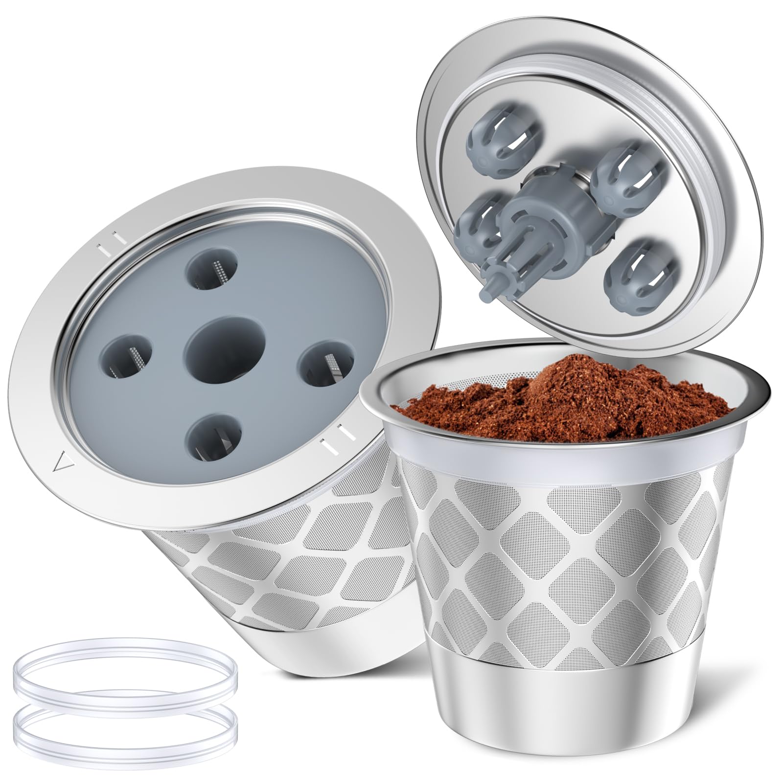 Reusable K Cup for Ke K Supreme machine- permanent ke coffee filter Refillable K cups for Ke K Supreme Plus Coffee Makers(2pcs)