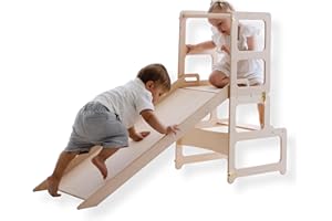 Tower with Slide, Toddler Tower, Montessori Tower, Helper Tower, Step Stool, Kids Furniture, Kitchen Step Stool, Montessori F