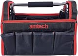 Amtech 13" Tool Tote Bag Open Heavy Duty Waterproof 19 Pockets Electrician view 6