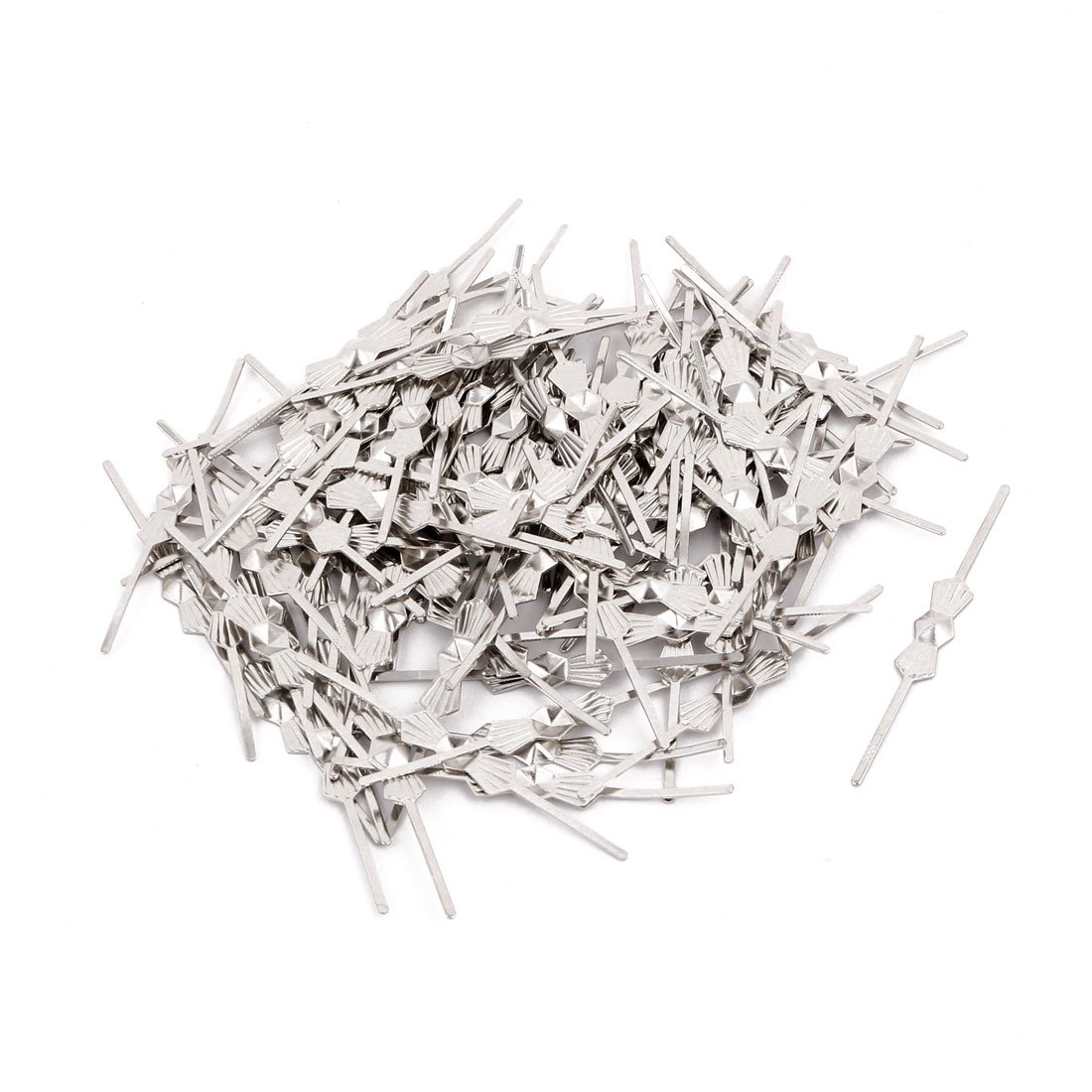 sourcingmap 100Pcs Chromium Tone 45mm Length Chandelier Connector Clip for Fastening Crystal