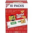 RITZ Toasted Chips Sour Cream and Onion Crackers, Lunch Snacks, 10-1.0 oz Snack Packs