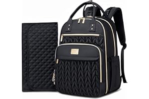 Tealari Diaper Bag Backpack, Stylish Baby Diaper Bag, Waterproof Travel Diaper Backpack with Changing Pad, Stroller Straps