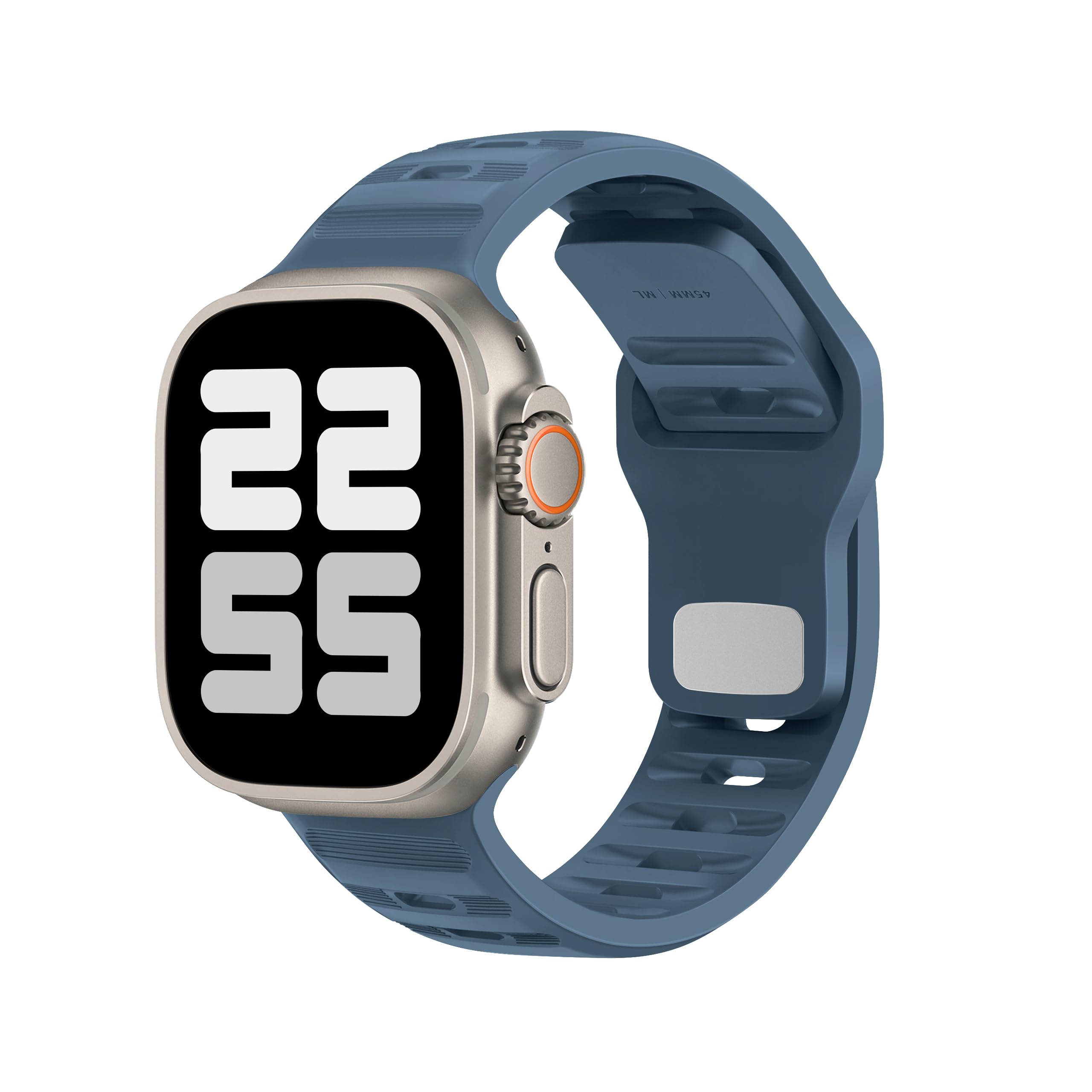 ELETTRONEO UC1 Straps for Apple Watch Band Silicone series Ultra 2 49mm, Series 10 46mm, 9 8 7 45mm 41mm, SE 6 5 4 44mm 40mm, 3 2 1 42mm 38mm Men Women iWatch, Abyss Blue