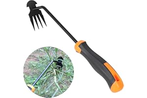 SIXCAR Weed Puller Tool,Portable Garden Weeder Tool,2024 New Durable Weeding Tools Gardening,Weed Puller,for Vegetable Gardening Backyard Farm Planting & Uprooting Weeding Tool (Rubber 4-Tooth)