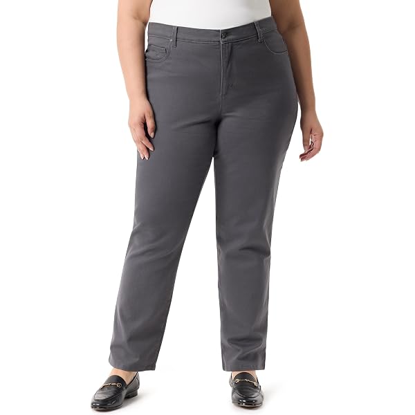 Gloria Vanderbilt Plus Size Avery Pull-On Skimmer Pants – Cotton Elastane Cropped Pants With Stretch Waist