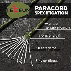 TECEUM Paracord Type IV 750 lb Green Pepper – 50