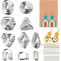 BABORUI Polymer Clay Cutters, 24 Pcs Clay Earring Cutters with Earring Cards and Hooks, Clay Cutters for Polymer Clay…