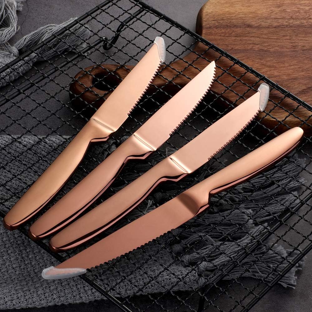 BISDARUN Stainless Steel Serrated Steak Knives Set of 6 - Image 4