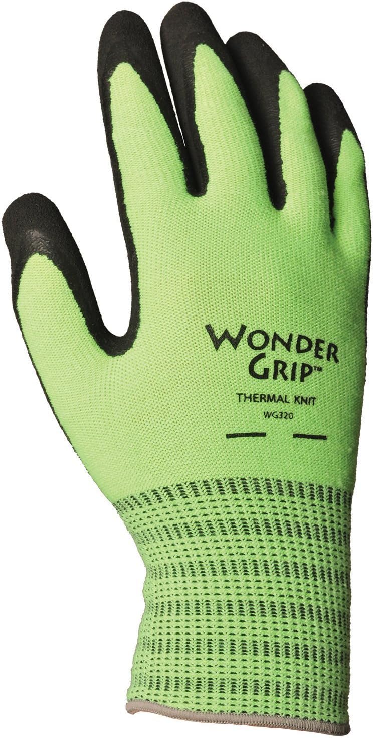Wonder Grip WG320L Extra Grip Insulated Seamless Knit Work Gloves