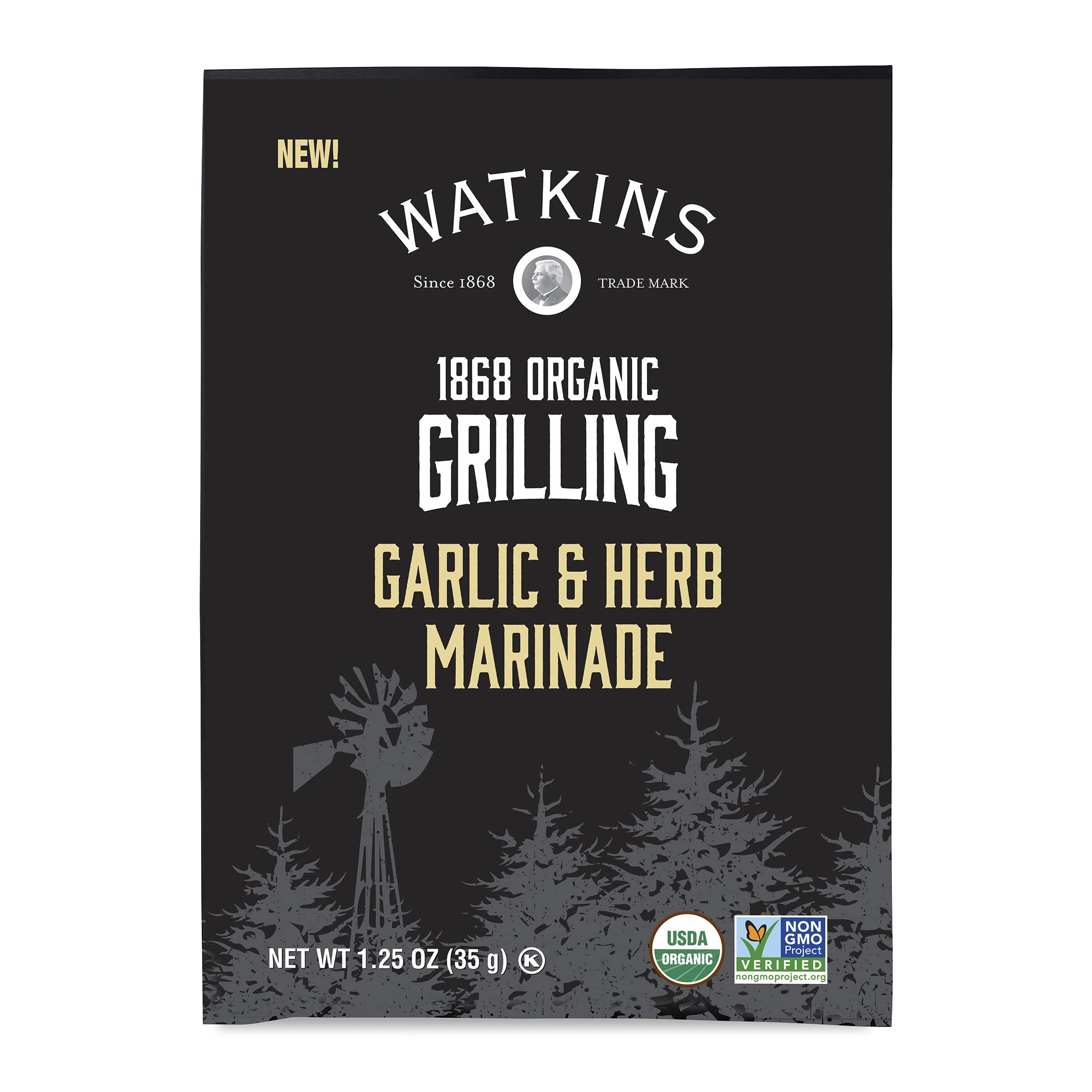 Photo 1 of Watkins 1868 Organic Grilling Garlic & Herb Marinade Seasoning, 1.25 oz (Pack of 1)