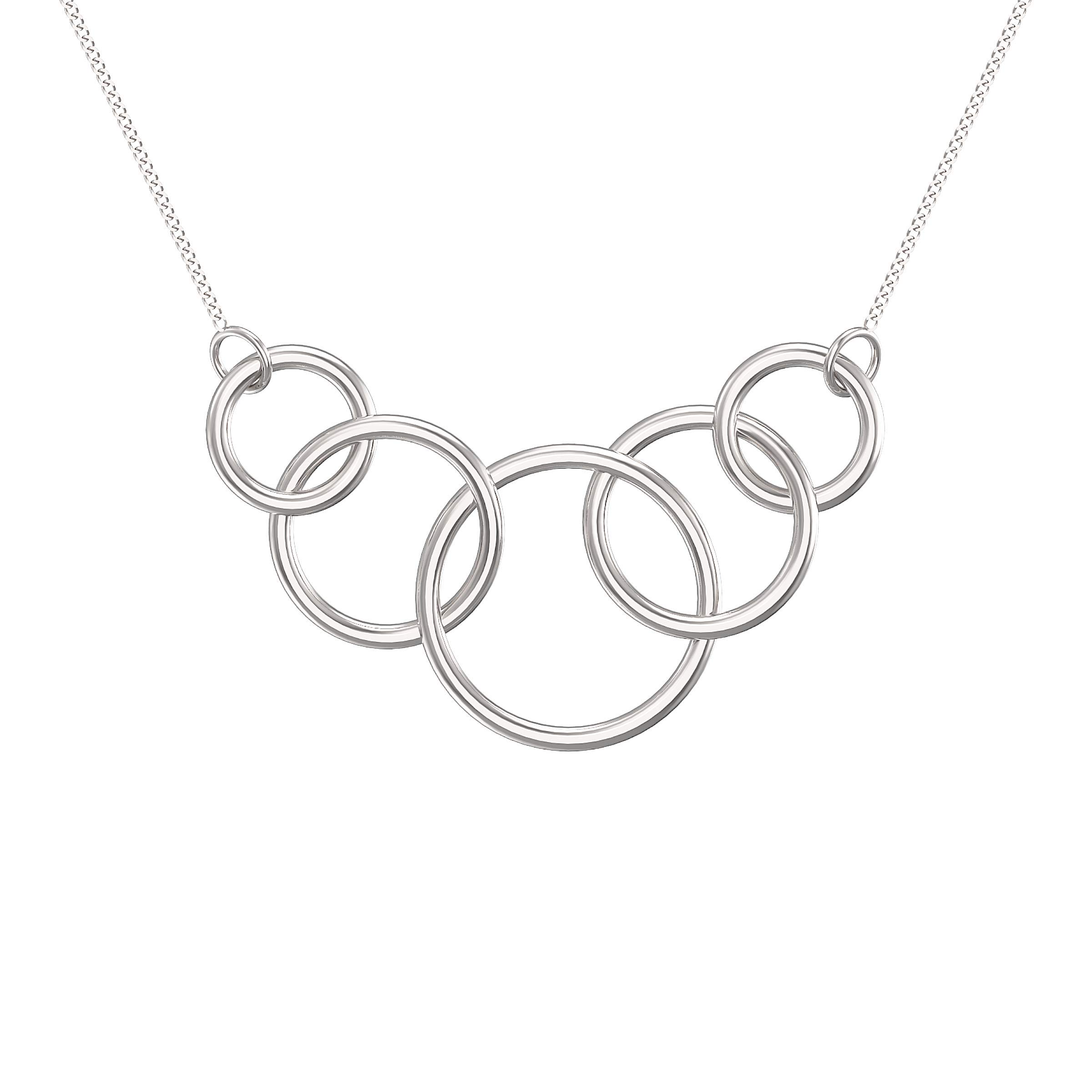 Aeon 50th Birthday Necklace - 925 Sterling Silver | Adjustable 16-18 Inch Silver Necklace | Polishing Cloth | Decade Infinity Ring