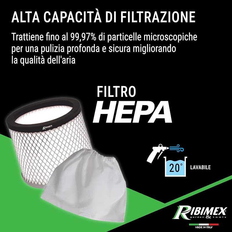 Aspiracenere Elettrico Babycen, Aspiratore Compatto da 4 L, 500 W