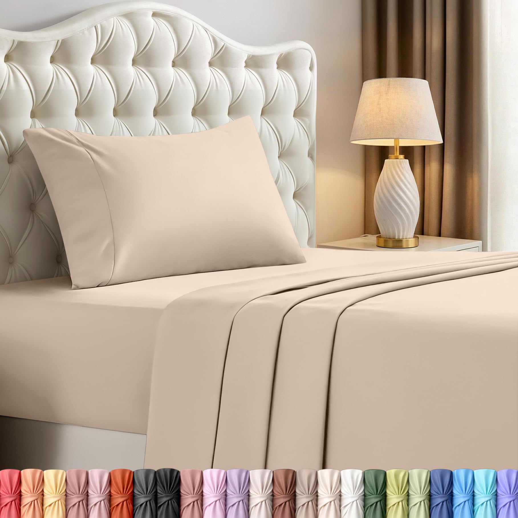 Utopia Bedding Twin Sheet Set – 3 Piece Bed Sheets for Twin Size Bed, Soft and Breathable Microfiber, Includes 1 Fitted Sheet, 1 Flat Sheet and 1 Pillowcase (Yellow)