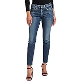 Authentic by Silver Jeans Women's The Curvy Mid Rise Skinny Jean