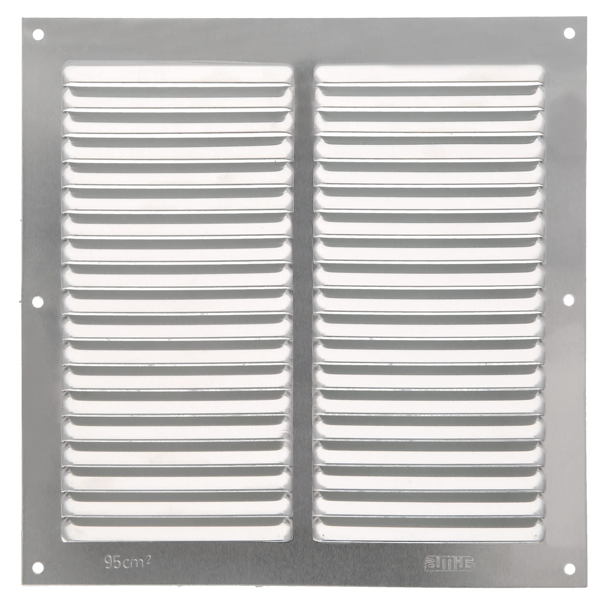 Amig - Square Aluminium Grille - Ventilation Grills for Air Outlet - Ideal for Kitchen and Bathroom Ceiling - Measures 200 x 200 mm - Silver