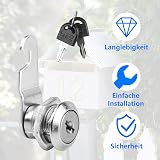 Tomoyuki 2 Pcs Cabinet Locks 16mm Letterbox Locks with 6 Plates Keys view 3
