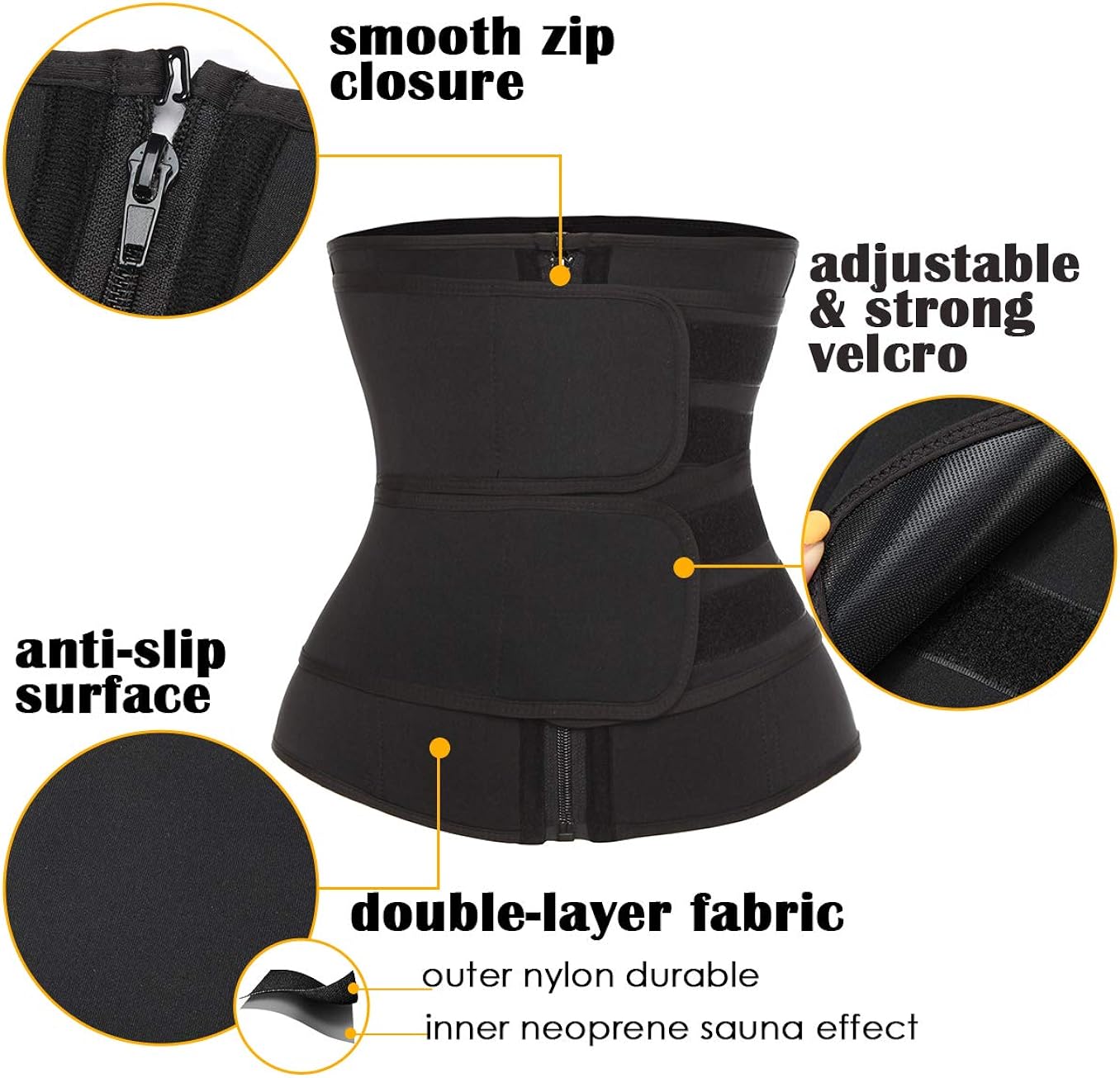 SLIMBELLE Faja Reductora de Neoprene Waist Trainer Mujer Deporte Cintura Entrenador Abdominal de