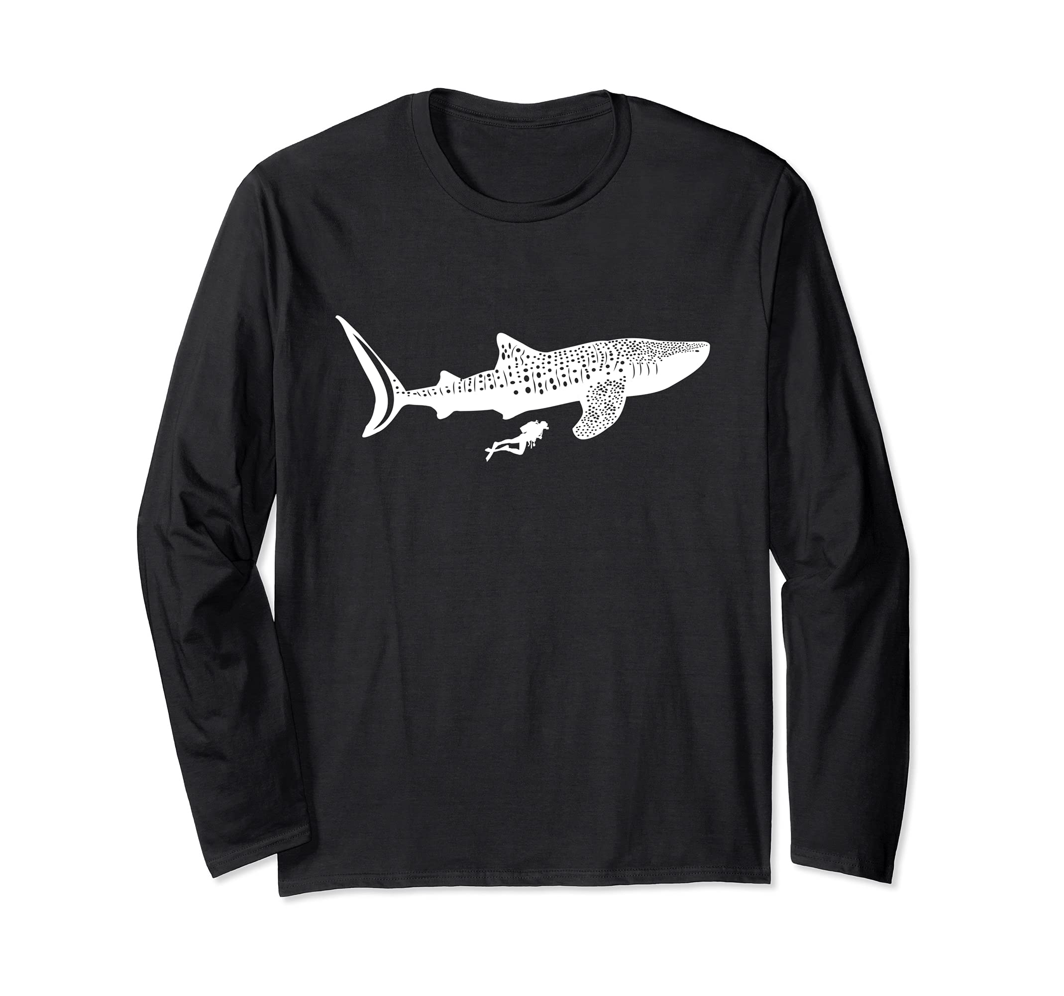 Whale Shark Diving Scuba Diver Ocean Flippers Reef Sea Gift Long Sleeve T-Shirt