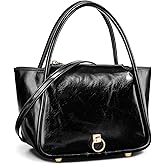 molshine Genuine Leather Crossbody Bag, Small Casual Top Handle Shoulder Handbag for Women Lady Moder DLK0030A