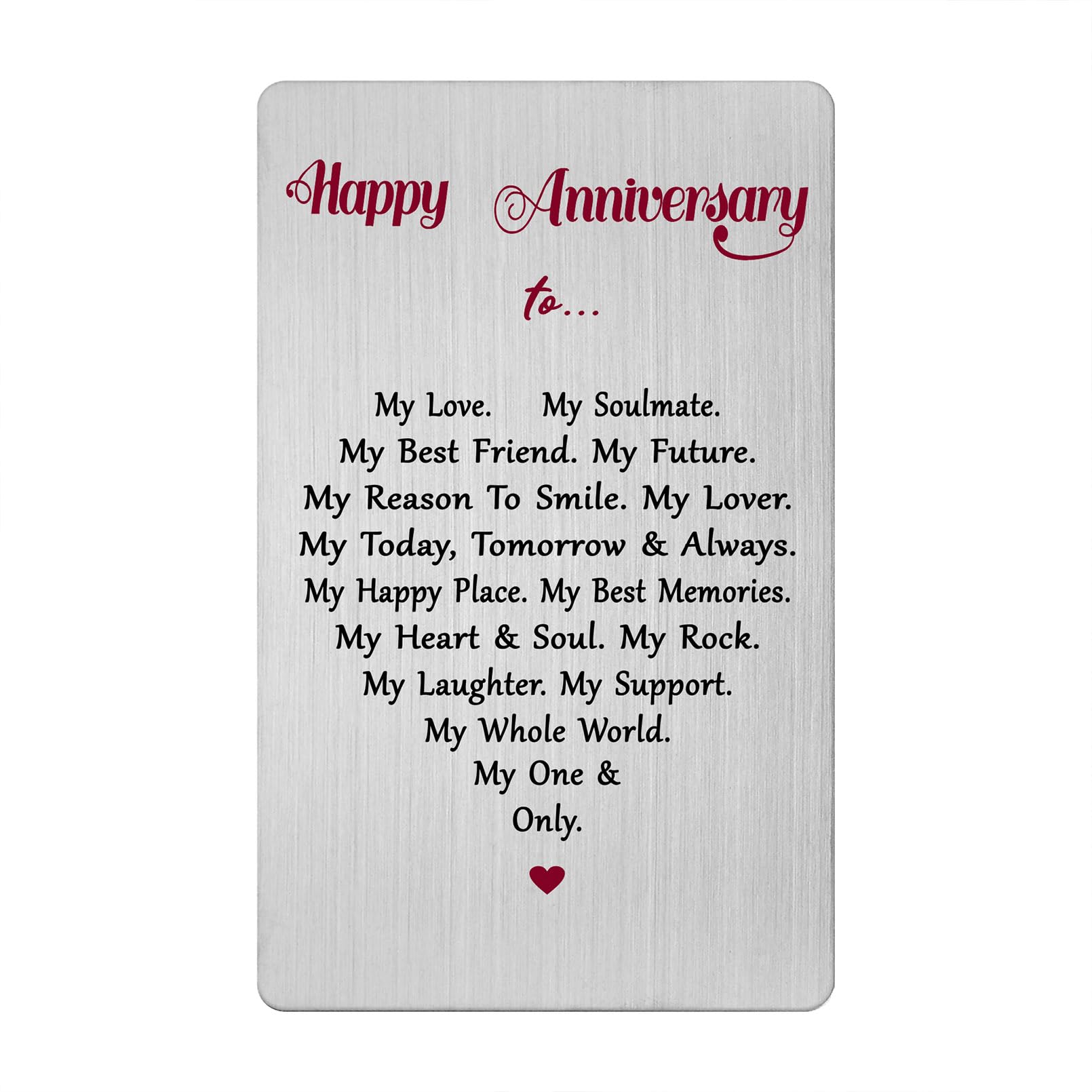 Anniversary Card for Men Women Him Her- Romantic Wedding Anniversary Keepsake Gifts for My Love