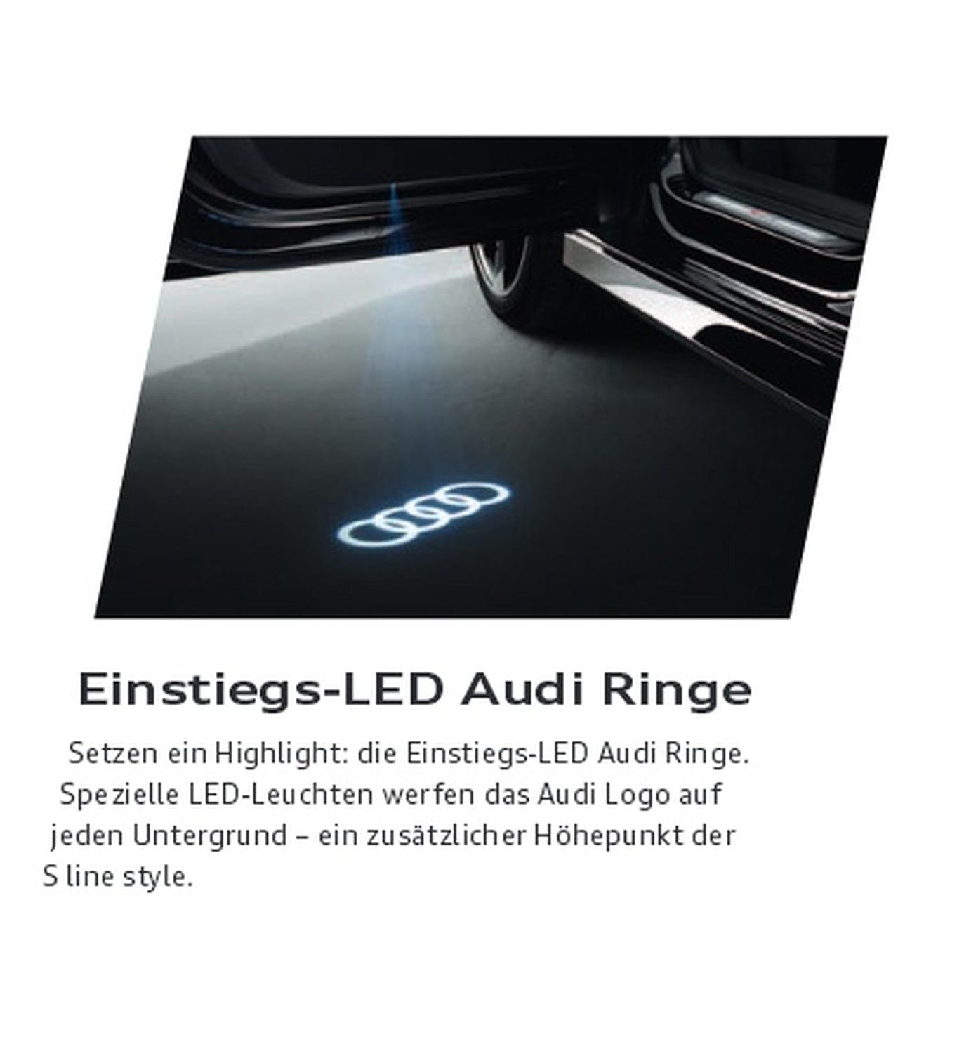 LED entry lights Original Audi rings lettering door lighting 4G0052133G