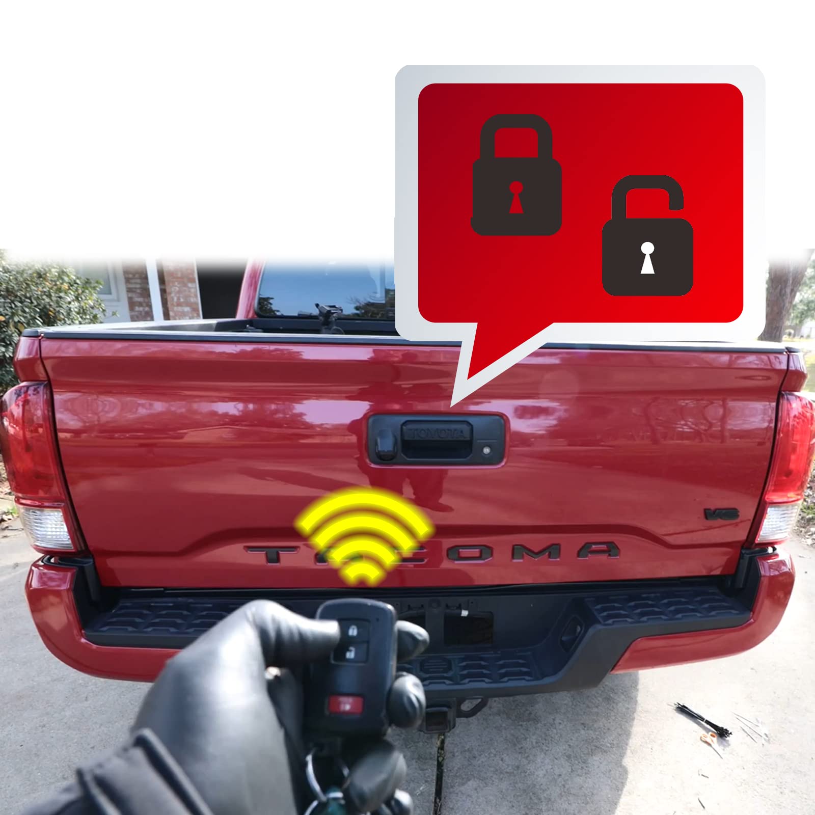 Photo 1 of GrteRokky Power Tailgate Lock w/Wiring Harness Compatible for 2019 & Newer 3rd Toyota Tacoma Long Wheelbase Power Lock Assembly CC 6' Bed PK3B6-35JL0