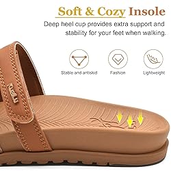 KuaiLu Womens Slides Sandals with Plantar Fasciitis