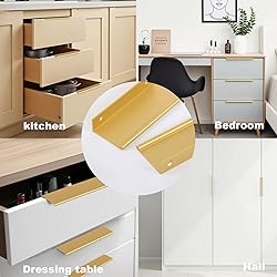 ScentFlows Edge Pulls Gold Finger Pull for Cabinets