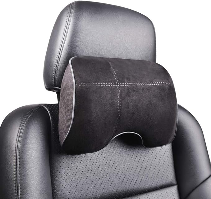 EASY EAGLE Car Neck Pillow in Suede Fabric and Memory Foam, Headrest