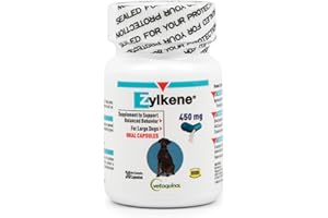 Vetoquinol Zylkene Calming Support Supplement for Large Dogs 33-132lbs, Helps Promote Relaxation and Reduce External Stress Factors, Daily Behavioral Support and Anxiety Relief for Dogs, 450mg