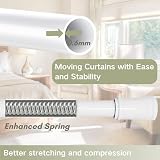 Venwemong Extendable Shower Curtain Pole 190-410 cm White Ø32 mm view 4