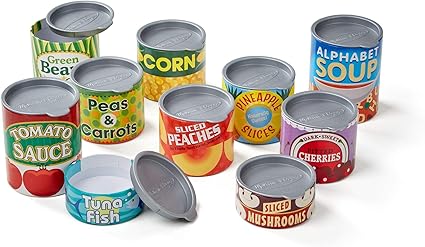 Amazon Com Melissa Doug Toy My Pantry Canned Food Toys Games