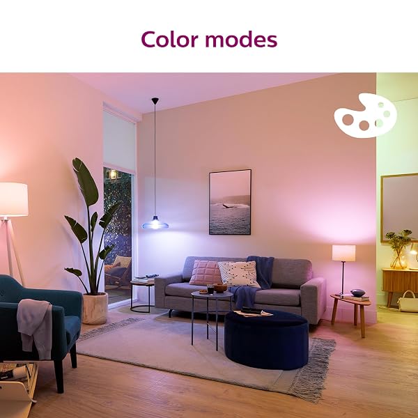 PHILIPS SMART 65W BR30 COLOR LED SMART BULB 4-PACK -E26- INDOOR – CONNECTS TO YOUR EXISTING WI-FI – CONTROL WITH VOICE OR APP + ACTIVATE WITH MOTION – MATTER COMPATIBLE
