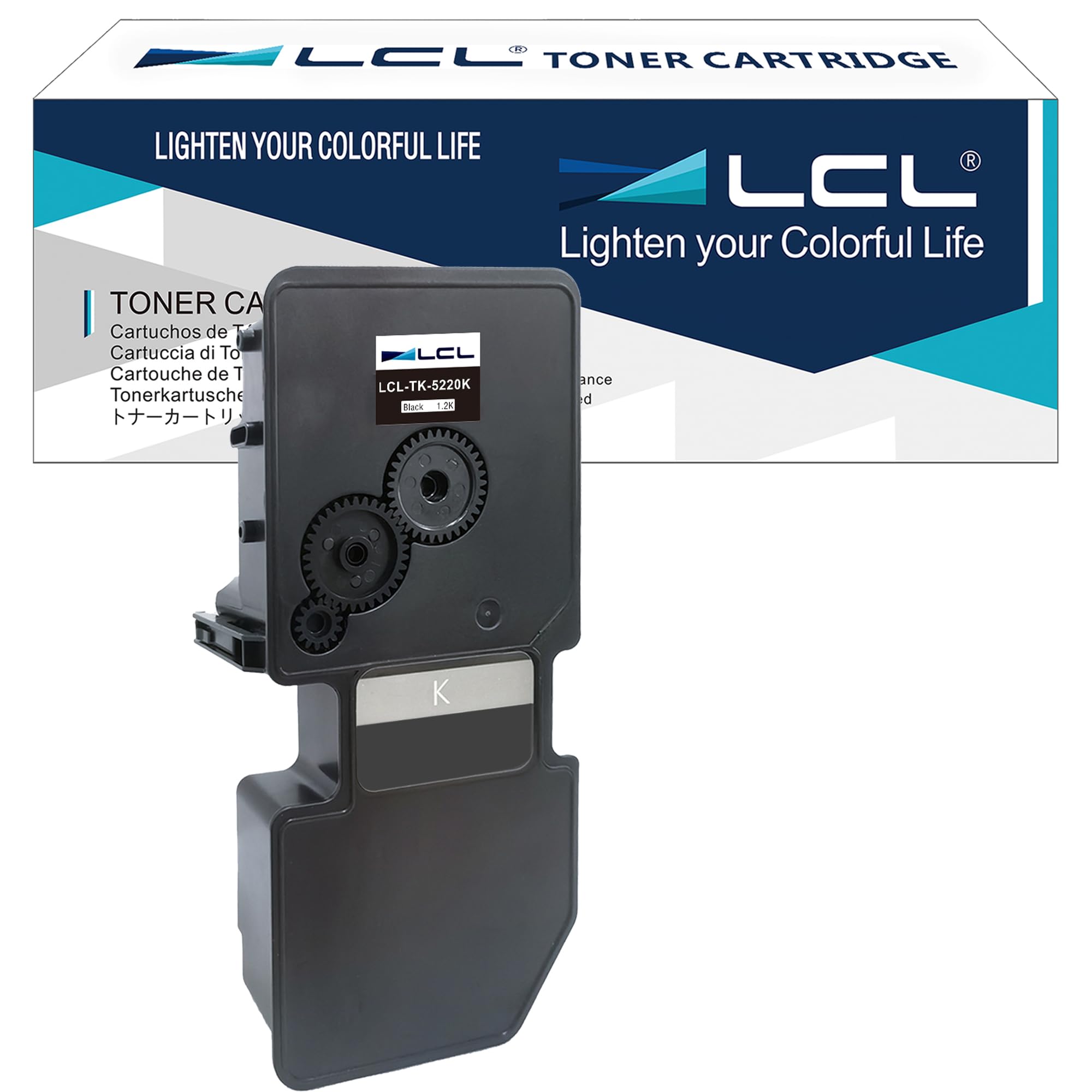 LCL TK-5220 Black Toner Cartridge Replacement for Kyocera TK5220 TK-5220 TK-5220K 1T02R90NL1 Replacement for Kyocera Ecosys P5021 P5021cdn M5521 P5021cdw M5521cdn M5521cdw (1 Pack)