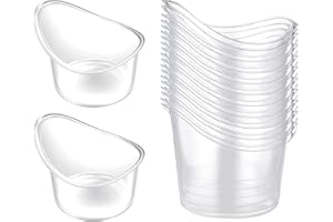 ALRHSO 20Pcs Eye Wash Cup Eye Care Tool Rinse and Flush Kit Disposable Portable Plastic Measuring Cup for Quick Effective Soothing Tired Eyes for Travel Cleaning, 5ml