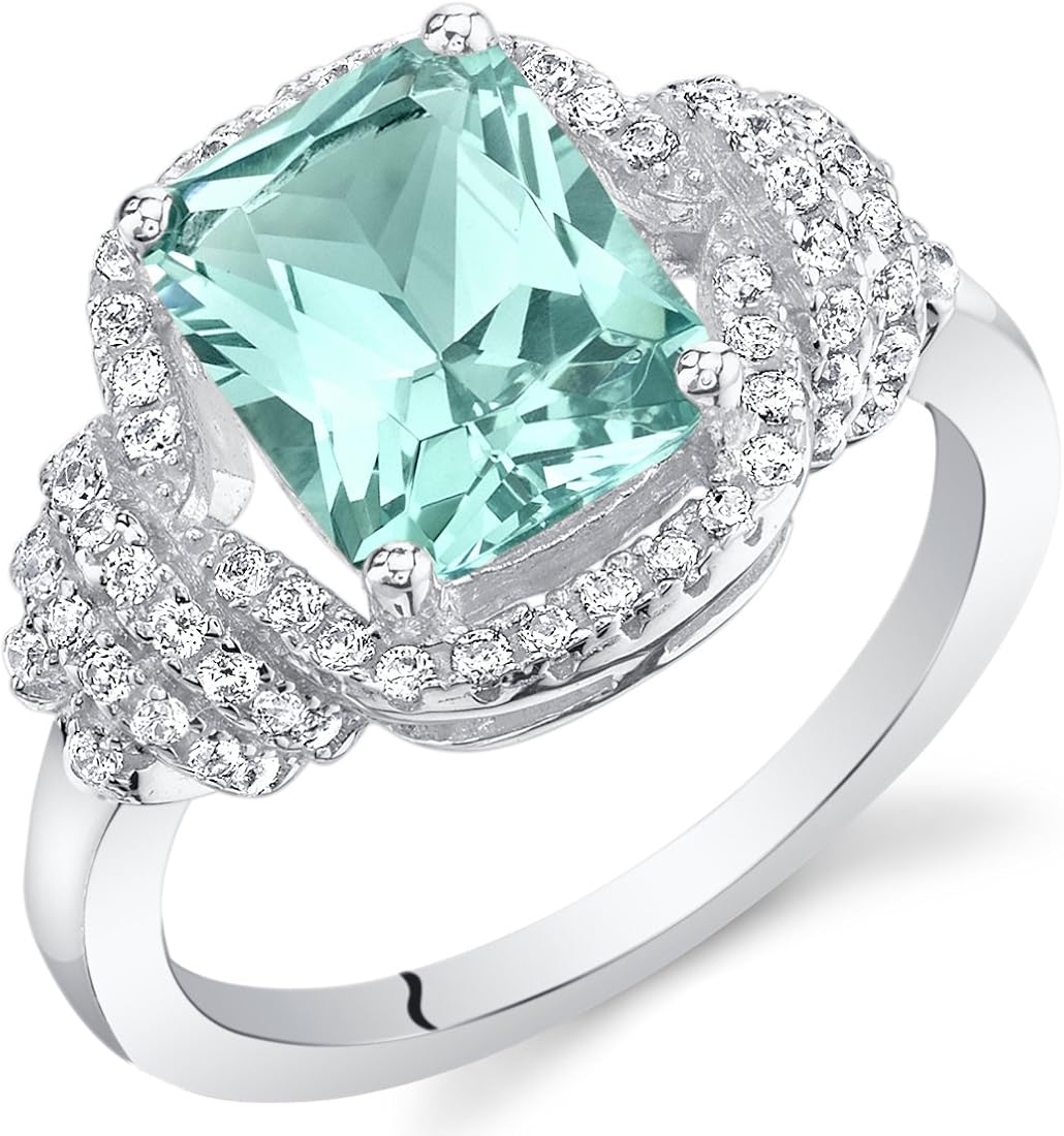 Simulated Paraiba Tourmaline Sterling Silver