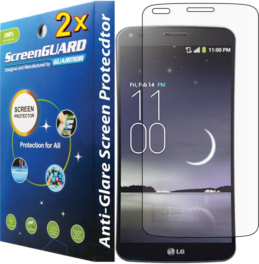 2x Premium Anti-Glare Matte LCD Screen Protector Guard Kit for LG G Flex D950 D955 D958 D959 LS995 (1st Gen) (2 pieces by GUARMOR)